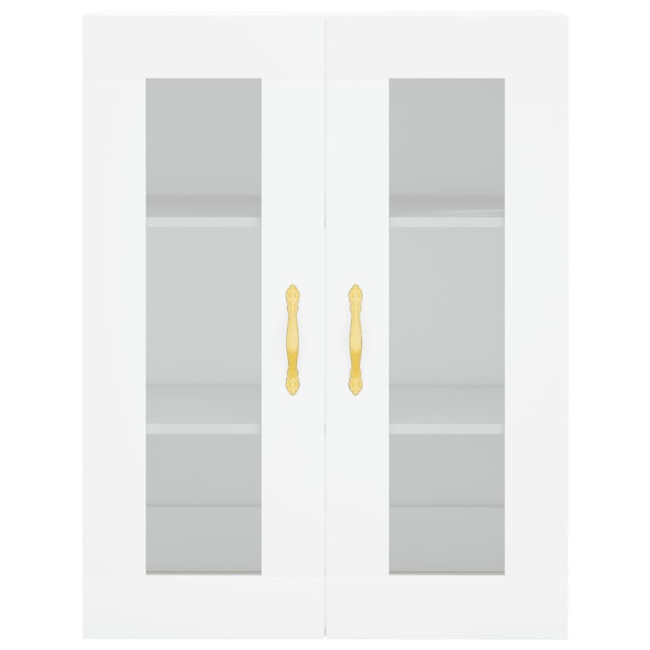 Aparador alto madera contrachapada blanco 69,5x34x180