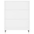 Aparador alto madera contrachapada blanco 69,5x34x180