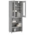Aparador alto madera contrachapada gris sonoma 69,5x34x180