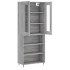 Aparador alto madera contrachapada gris sonoma 69,5x34x180
