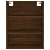 Aparador alto madera contrachapada marrón roble 69,5x34x180