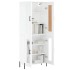 Aparador alto madera contrachapada blanco 69,5x34x180