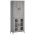 Aparador alto madera contrachapada gris sonoma 69,5x34x180