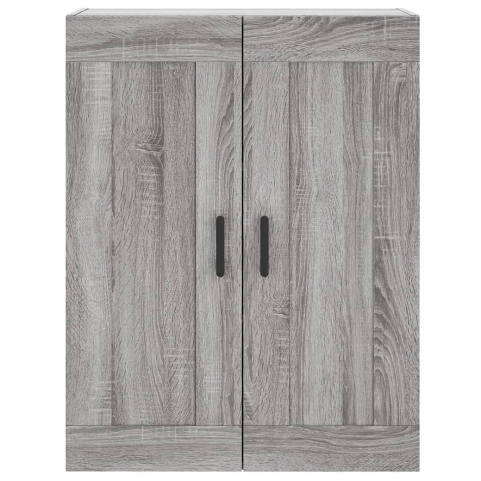 Aparador alto madera contrachapada gris sonoma 69,5x34x180