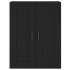Aparador alto madera contrachapada negro 69,5x34x180