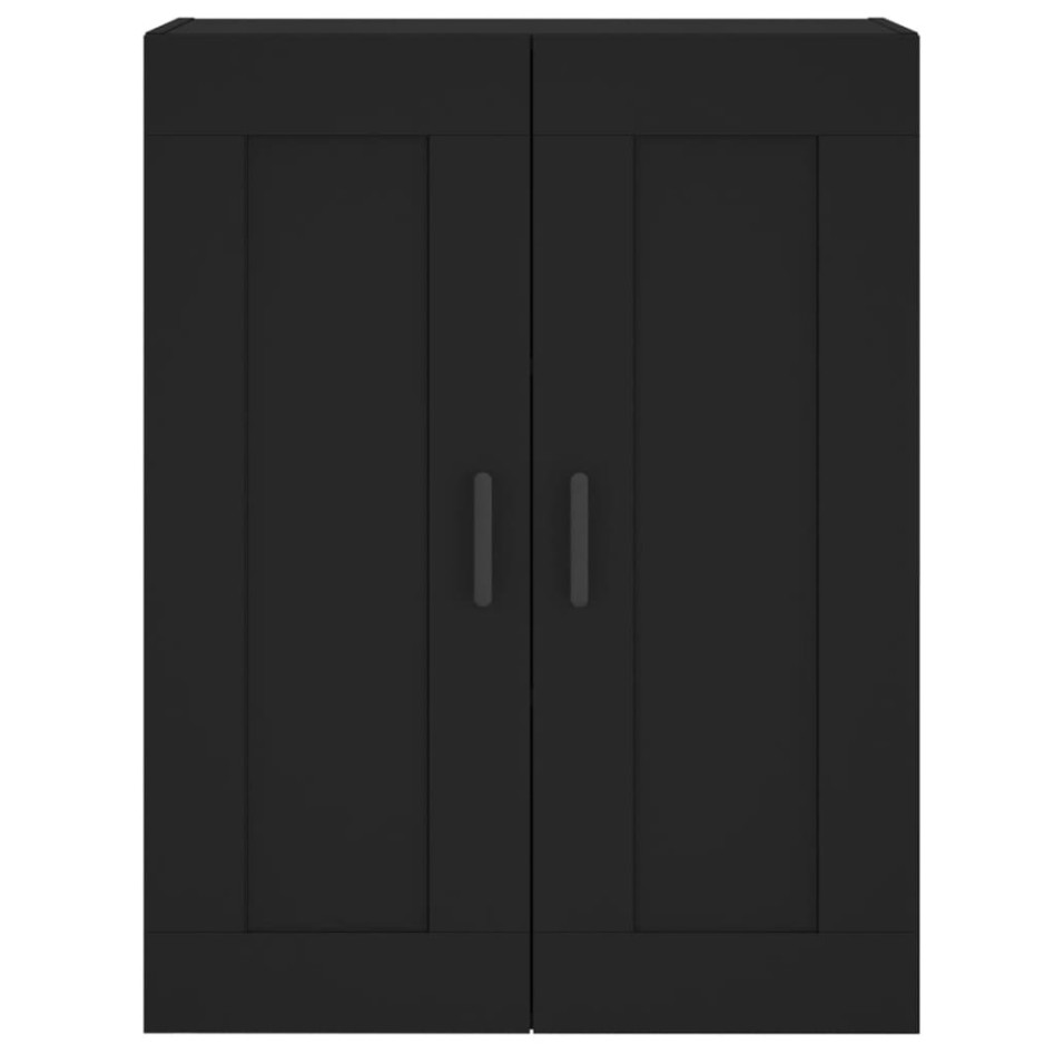 Aparador alto madera contrachapada negro 69,5x34x180