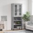 Aparador alto madera contrachapada gris sonoma 69,5x34x180
