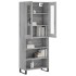Aparador alto madera contrachapada gris sonoma 69,5x34x180