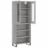 Aparador alto madera contrachapada gris sonoma 69,5x34x180