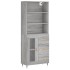 Aparador alto madera contrachapada gris sonoma 69,5x34x180