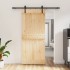 Puerta corredera con herrajes madera maciza de pino 90x210