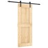 Puerta corredera con herrajes madera maciza de pino 80x210