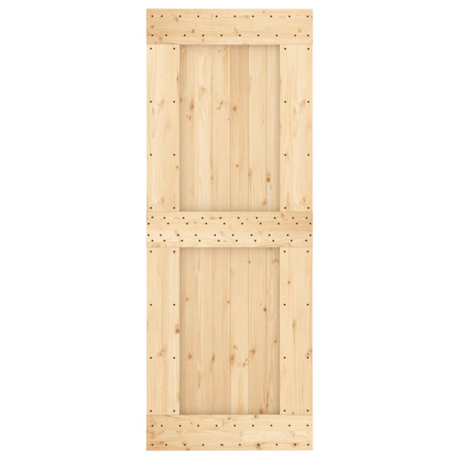 Puerta corredera con herrajes madera maciza de pino 80x210