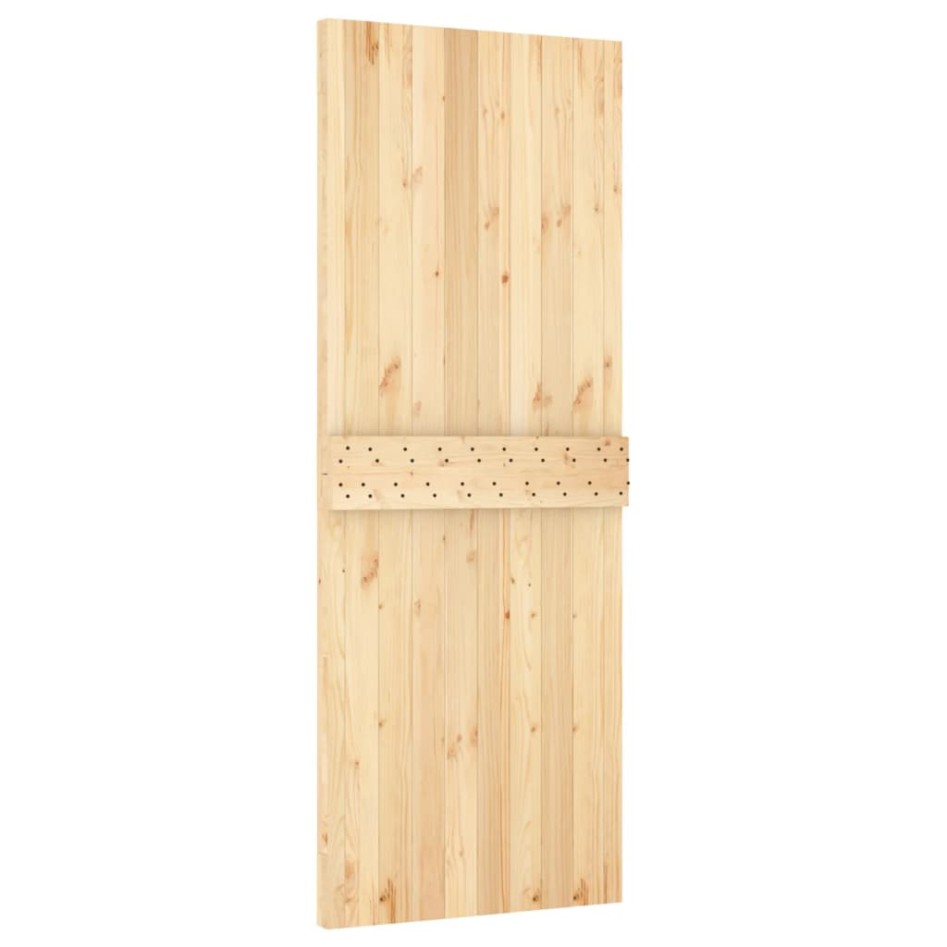 Puerta corredera con herrajes madera maciza de pino 80x210