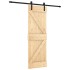 Puerta corredera con herrajes madera maciza de pino 70x210