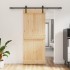 Puerta corredera con herrajes madera maciza de pino 85x210