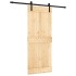 Puerta corredera con herrajes madera maciza de pino 85x210