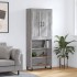 Aparador alto madera contrachapada gris sonoma 69,5x34x180