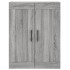 Aparador alto madera contrachapada gris sonoma 69,5x34x180