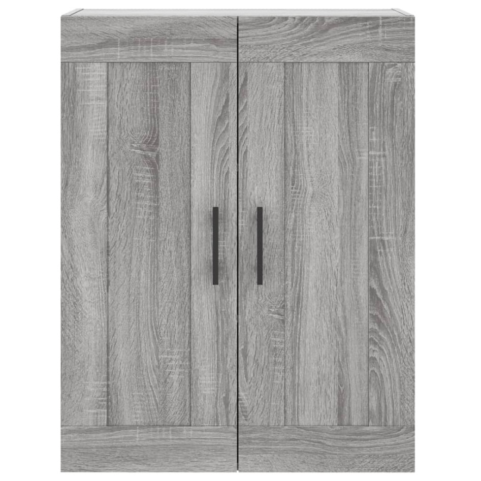 Aparador alto madera contrachapada gris sonoma 69,5x34x180