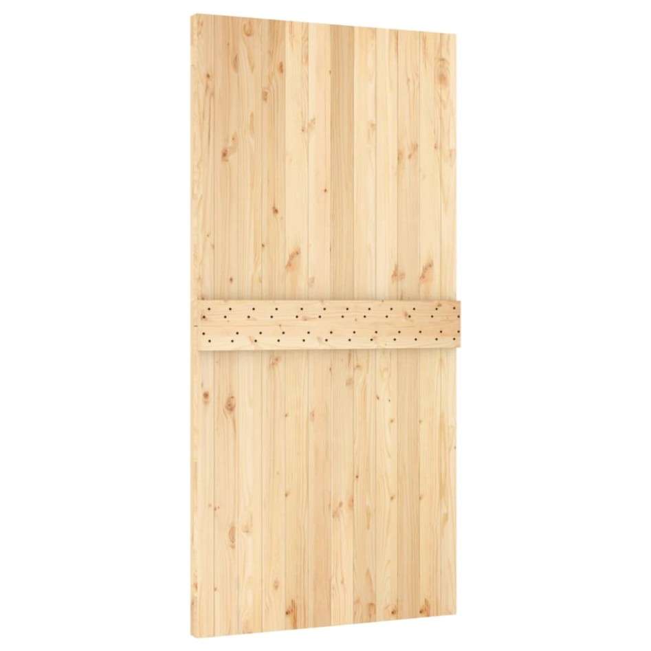 Puerta corredera con herrajes madera maciza de pino 100x210