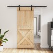Puerta corredera con herrajes madera maciza de pino 85x210 cm
