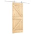 Puerta corredera con herrajes madera maciza de pino 85x210