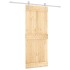 Puerta corredera con herrajes madera maciza de pino 85x210