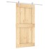Puerta corredera con herrajes madera maciza de pino 100x210