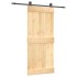 Puerta corredera con herrajes madera maciza de pino 90x210