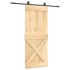 Puerta corredera con herrajes madera maciza de pino 85x210