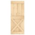 Puerta corredera con herrajes madera maciza de pino 85x210