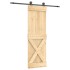 Puerta corredera con herrajes madera maciza de pino 70x210