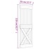 Puerta corredera con herrajes madera maciza de pino 70x210
