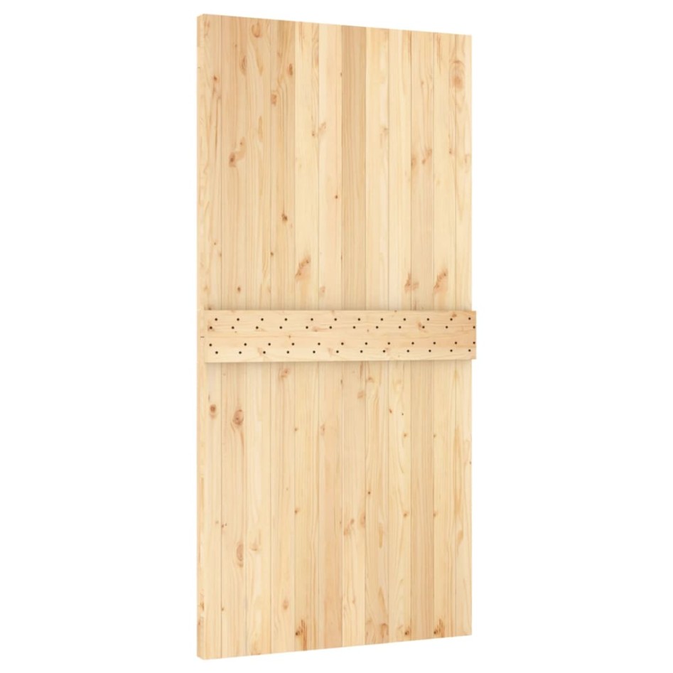 Puerta corredera con herrajes madera maciza de pino 100x210