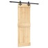 Puerta corredera con herrajes madera maciza de pino 70x210