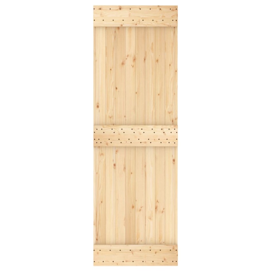 Puerta corredera con herrajes madera maciza de pino 70x210
