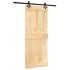Puerta corredera con herrajes madera maciza de pino 85x210