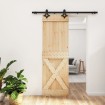 Puerta corredera con herrajes madera maciza de pino 70x210 cm
