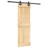 Puerta corredera con herrajes madera maciza de pino 70x210