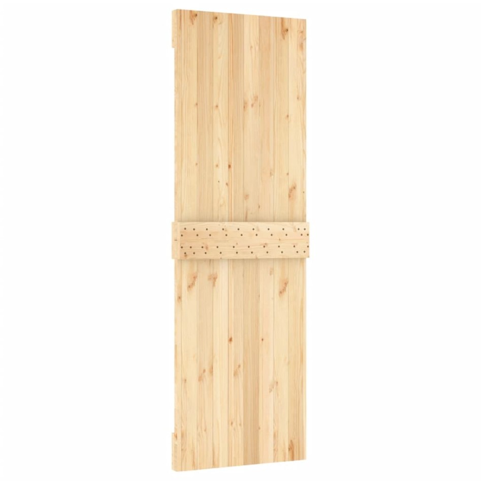 Puerta corredera con herrajes madera maciza de pino 70x210