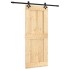 Puerta corredera con herrajes madera maciza de pino 85x210