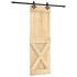 Puerta corredera con herrajes madera maciza de pino 70x210