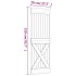 Puerta corredera con herrajes madera maciza de pino 70x210