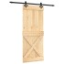 Puerta corredera con herrajes madera maciza de pino 85x210