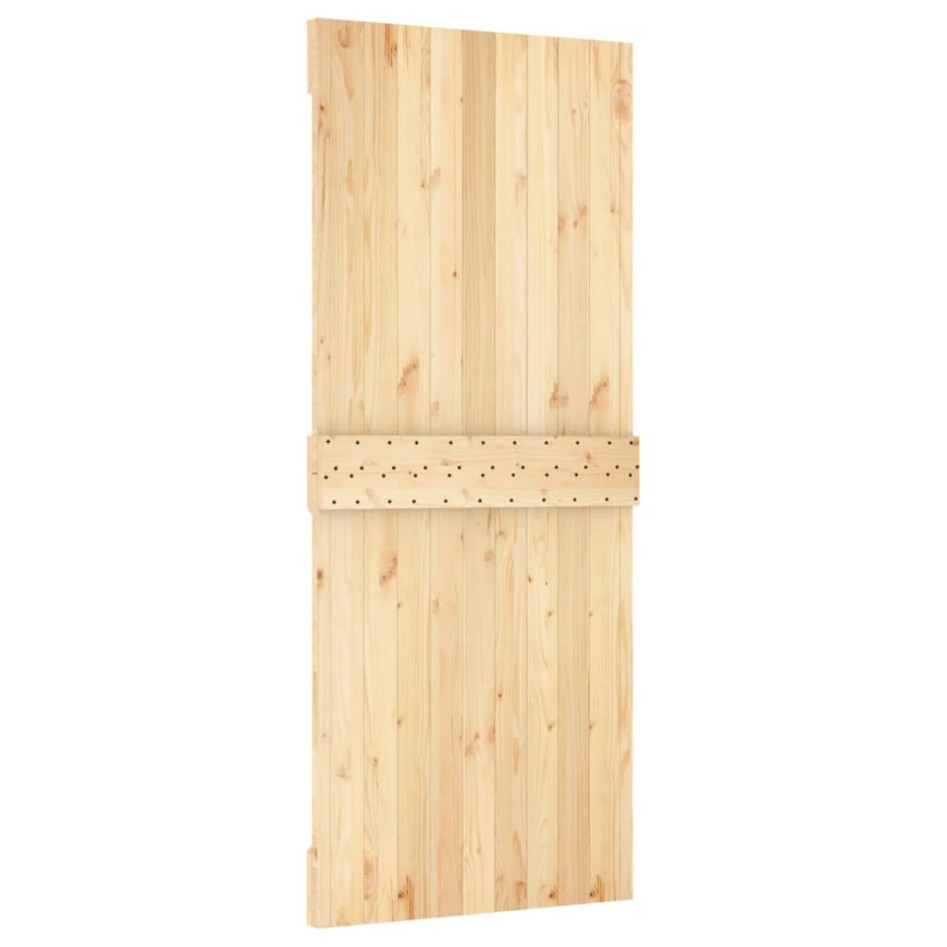 Puerta corredera con herrajes madera maciza de pino 85x210