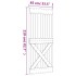 Puerta corredera con herrajes madera maciza de pino 85x210