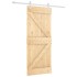 Puerta corredera con herrajes madera maciza de pino 85x210