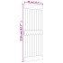 Puerta corredera con herrajes madera maciza de pino 90x210