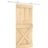 Puerta corredera con herrajes madera maciza de pino 90x210